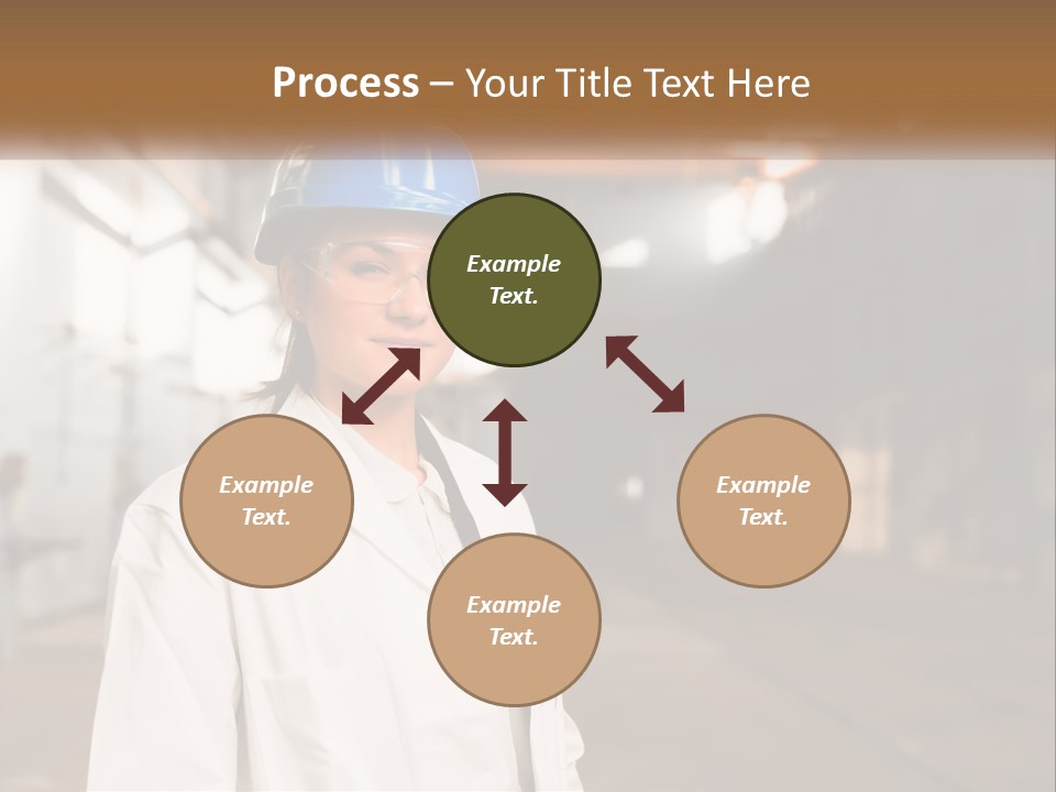 A Woman Wearing A Hard Hat And Glasses PowerPoint Template
