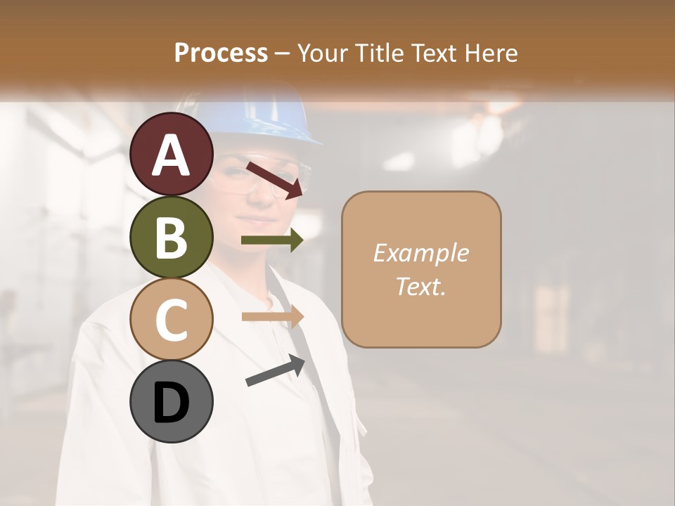 A Woman Wearing A Hard Hat And Glasses PowerPoint Template