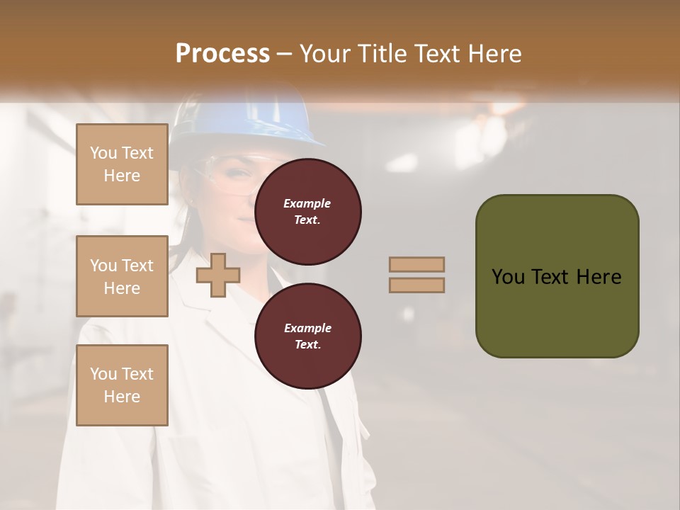 A Woman Wearing A Hard Hat And Glasses PowerPoint Template