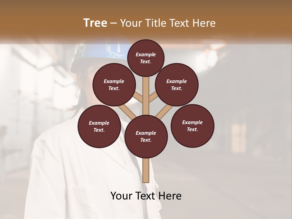 A Woman Wearing A Hard Hat And Glasses PowerPoint Template