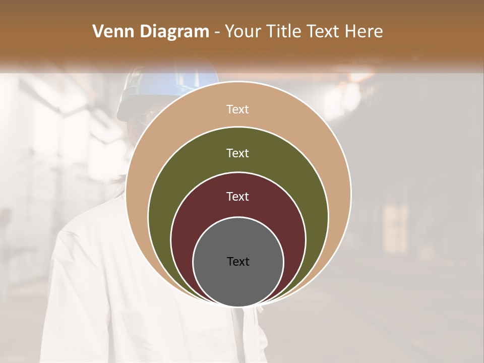 A Woman Wearing A Hard Hat And Glasses PowerPoint Template
