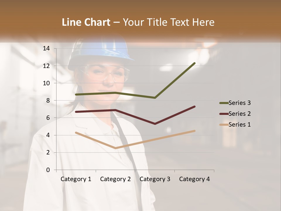 A Woman Wearing A Hard Hat And Glasses PowerPoint Template