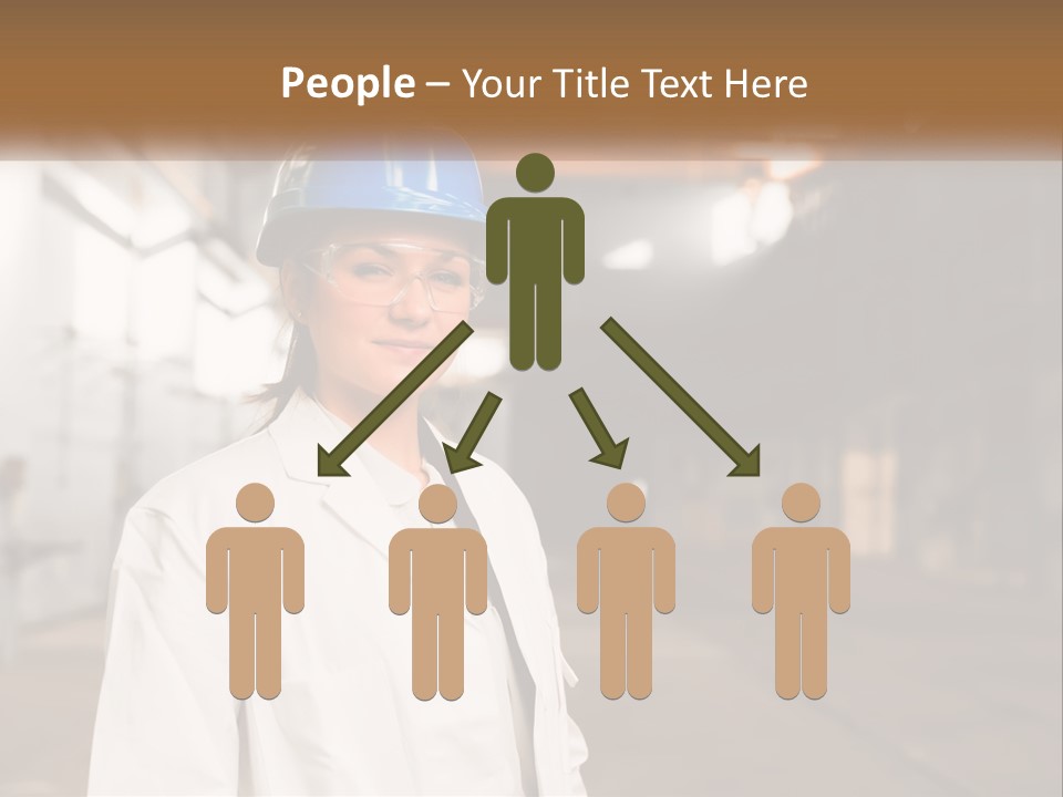 A Woman Wearing A Hard Hat And Glasses PowerPoint Template