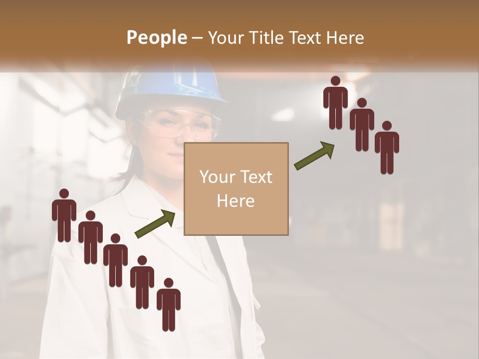 A Woman Wearing A Hard Hat And Glasses PowerPoint Template