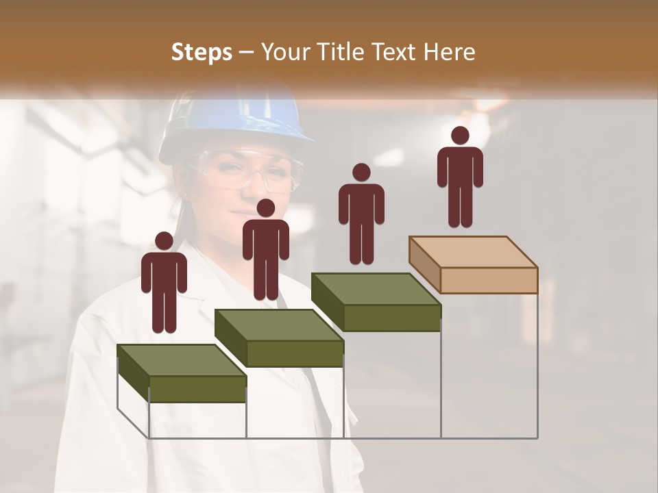 A Woman Wearing A Hard Hat And Glasses PowerPoint Template