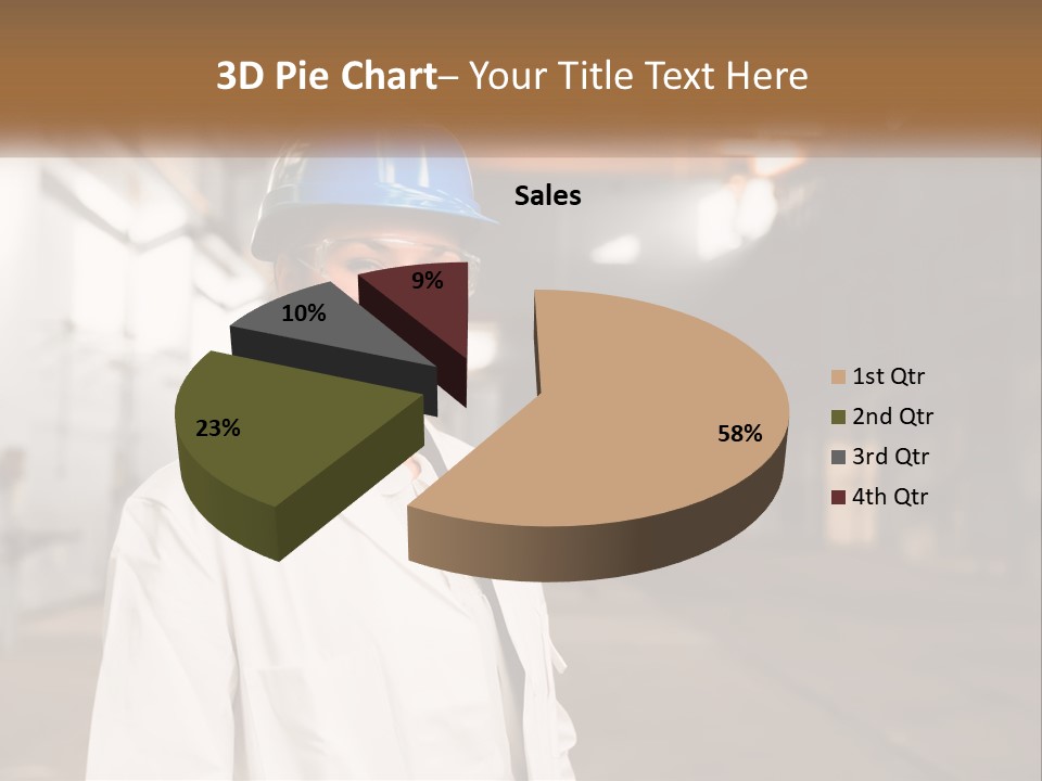 A Woman Wearing A Hard Hat And Glasses PowerPoint Template