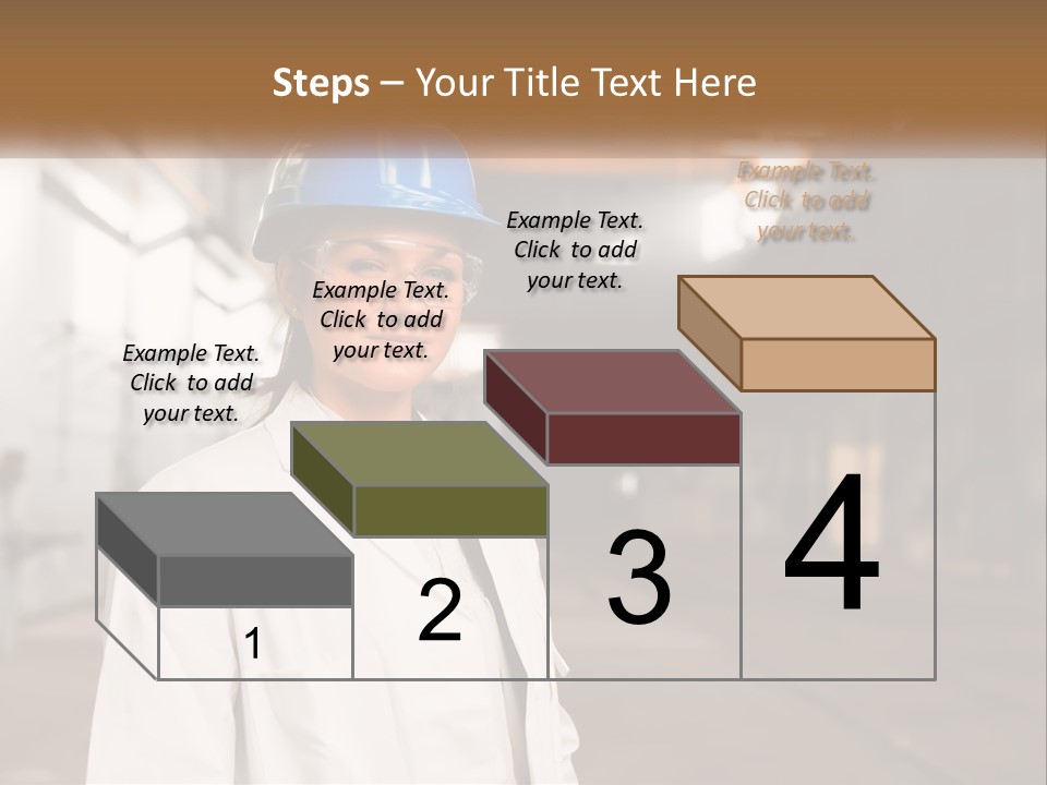 A Woman Wearing A Hard Hat And Glasses PowerPoint Template