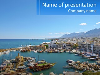 A Large Body Of Water Filled With Lots Of Boats PowerPoint Template