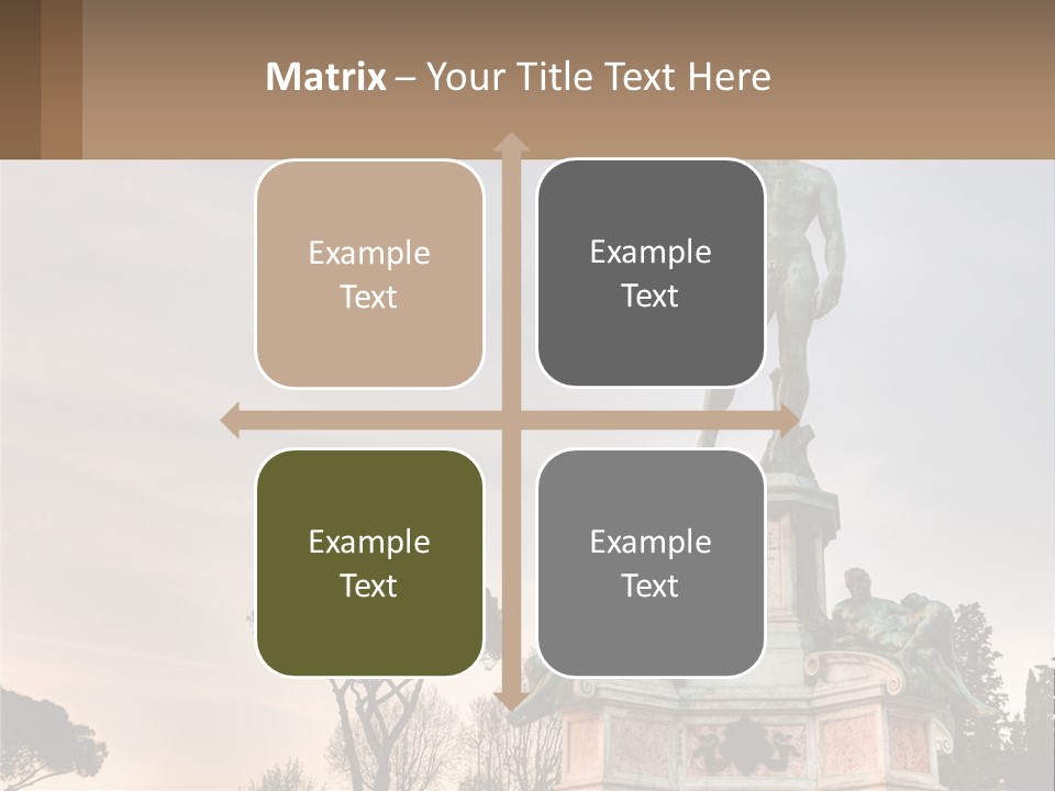 A Statue Of A Man Standing On Top Of A Pedestal PowerPoint Template