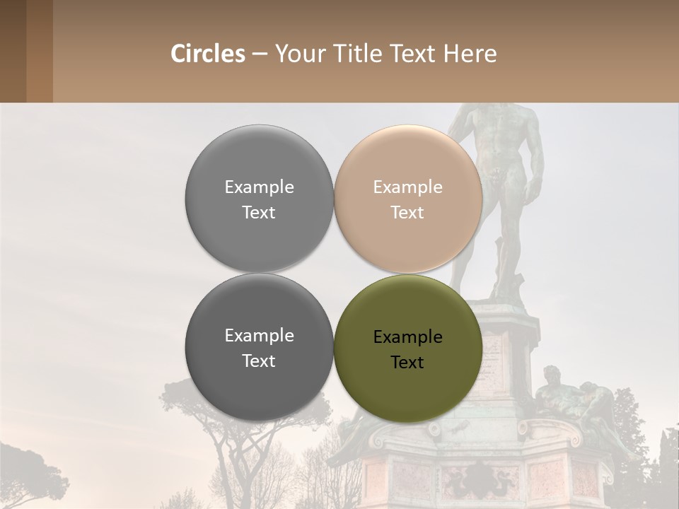 A Statue Of A Man Standing On Top Of A Pedestal PowerPoint Template