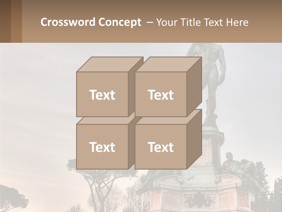 A Statue Of A Man Standing On Top Of A Pedestal PowerPoint Template