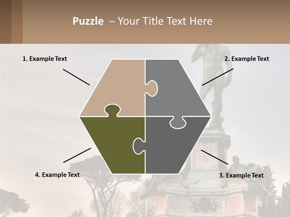 A Statue Of A Man Standing On Top Of A Pedestal PowerPoint Template