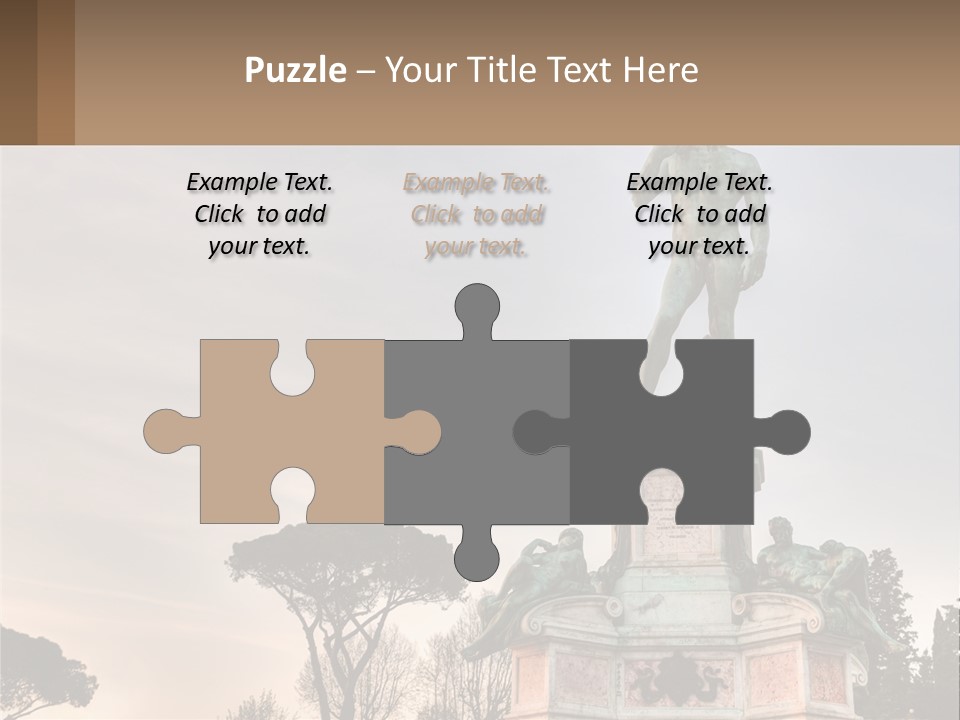 A Statue Of A Man Standing On Top Of A Pedestal PowerPoint Template