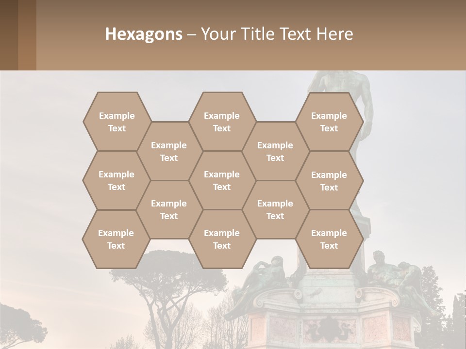 A Statue Of A Man Standing On Top Of A Pedestal PowerPoint Template