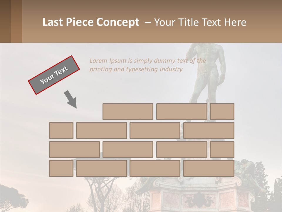 A Statue Of A Man Standing On Top Of A Pedestal PowerPoint Template