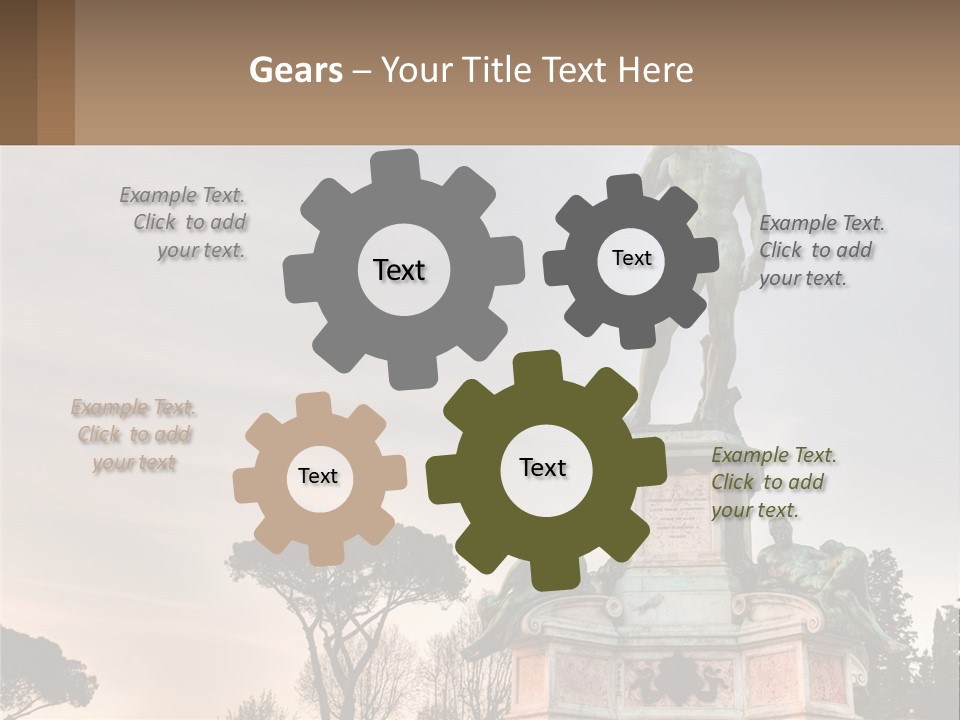 A Statue Of A Man Standing On Top Of A Pedestal PowerPoint Template