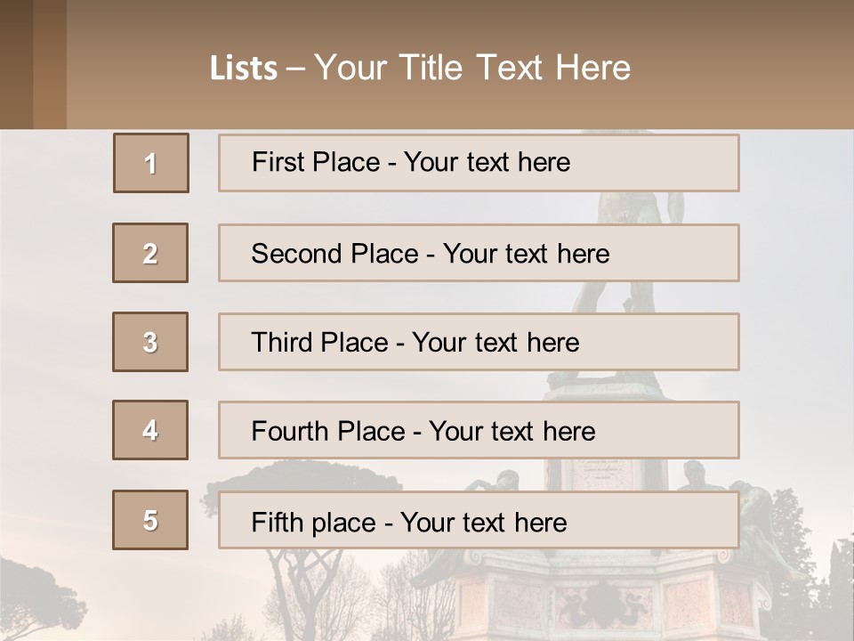 A Statue Of A Man Standing On Top Of A Pedestal PowerPoint Template