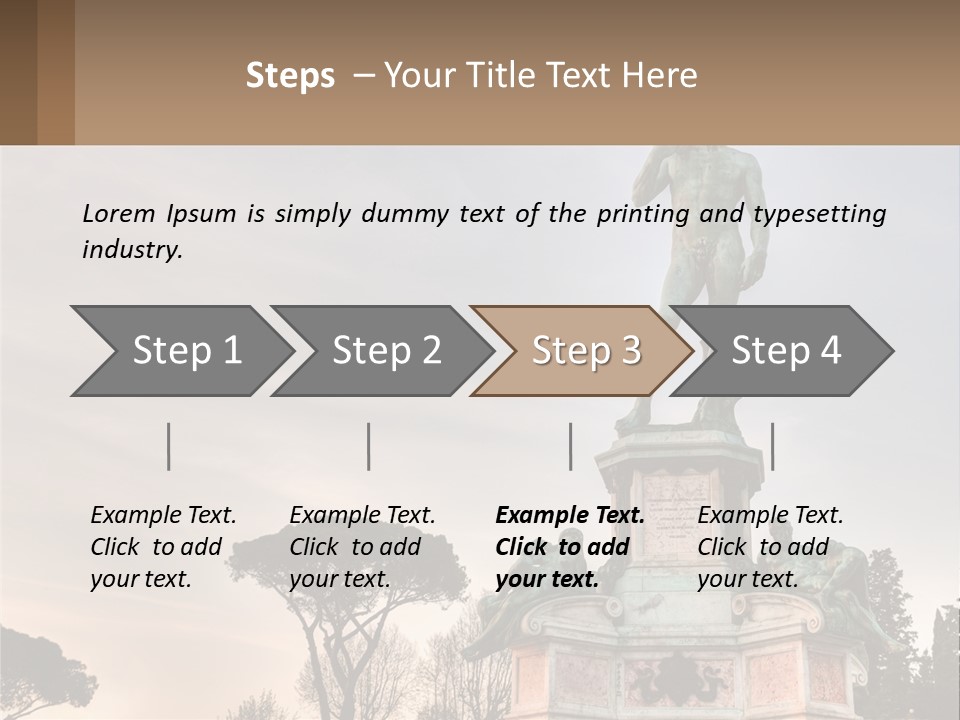 A Statue Of A Man Standing On Top Of A Pedestal PowerPoint Template