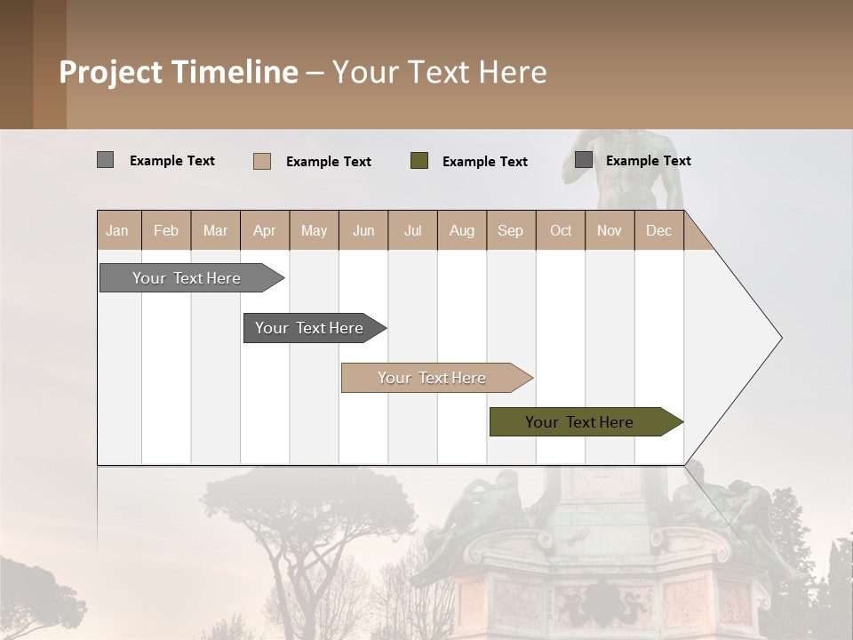 A Statue Of A Man Standing On Top Of A Pedestal PowerPoint Template