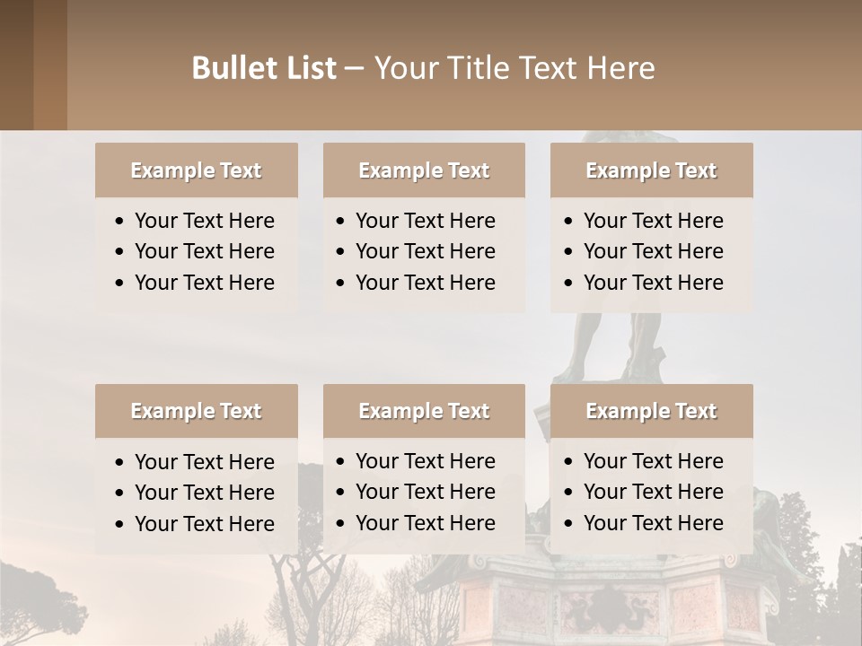 A Statue Of A Man Standing On Top Of A Pedestal PowerPoint Template