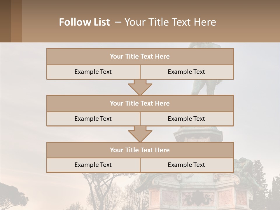 A Statue Of A Man Standing On Top Of A Pedestal PowerPoint Template