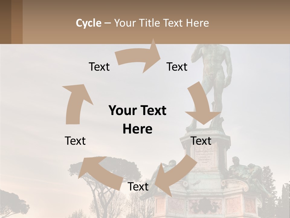 A Statue Of A Man Standing On Top Of A Pedestal PowerPoint Template