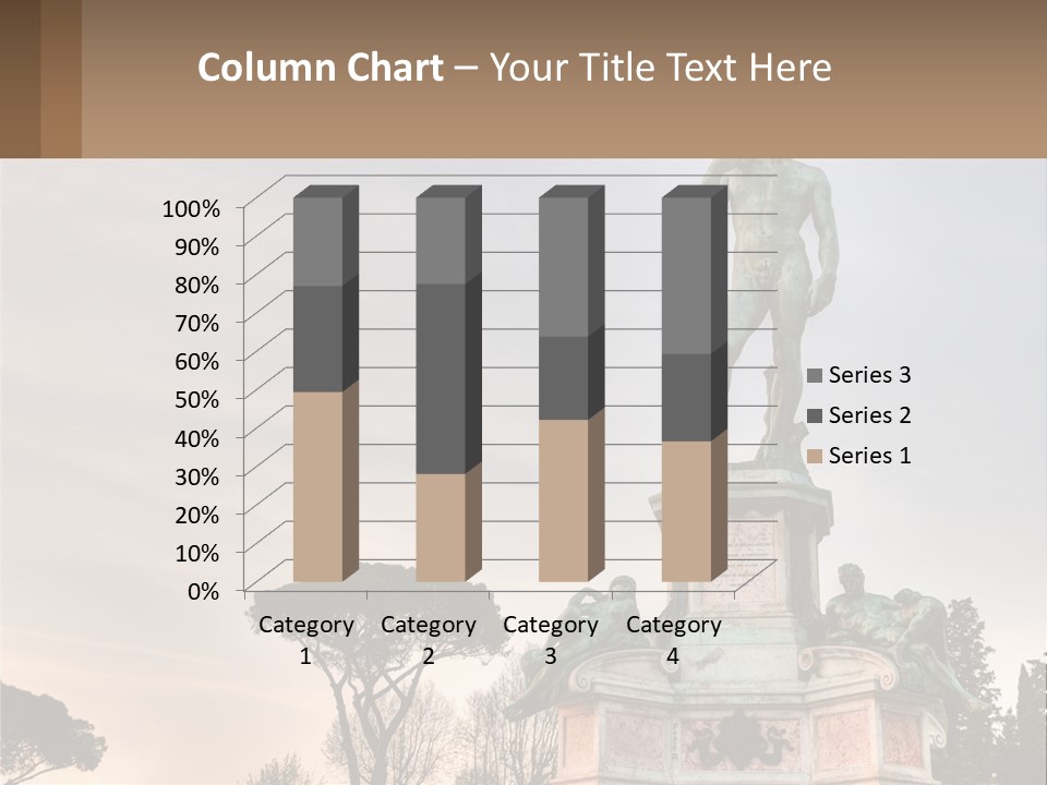A Statue Of A Man Standing On Top Of A Pedestal PowerPoint Template