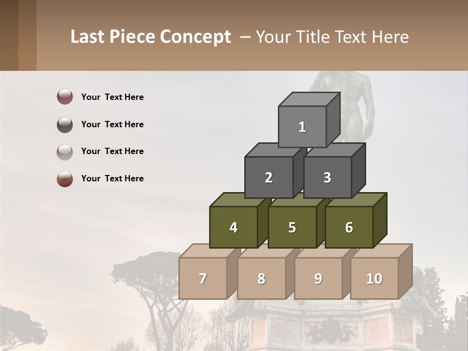 A Statue Of A Man Standing On Top Of A Pedestal PowerPoint Template