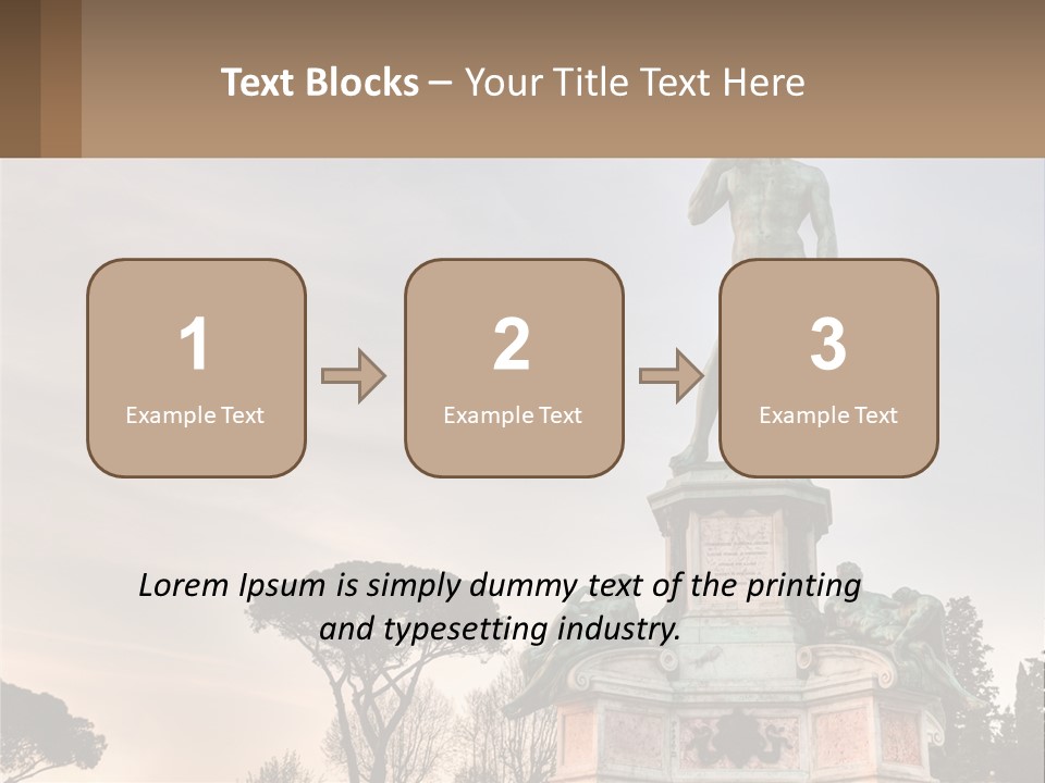 A Statue Of A Man Standing On Top Of A Pedestal PowerPoint Template