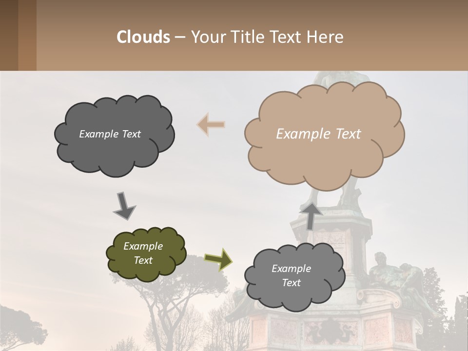 A Statue Of A Man Standing On Top Of A Pedestal PowerPoint Template