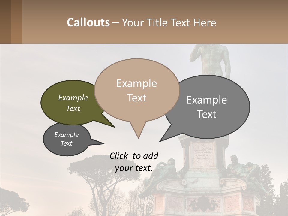 A Statue Of A Man Standing On Top Of A Pedestal PowerPoint Template