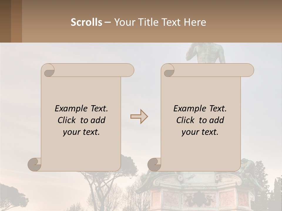 A Statue Of A Man Standing On Top Of A Pedestal PowerPoint Template