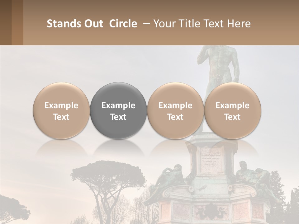 A Statue Of A Man Standing On Top Of A Pedestal PowerPoint Template