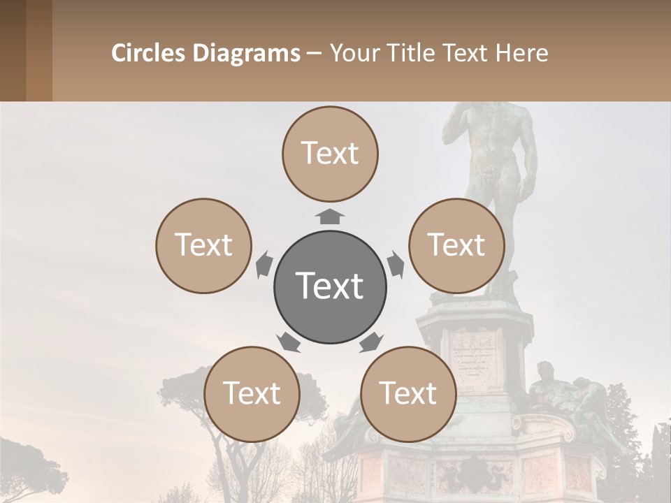 A Statue Of A Man Standing On Top Of A Pedestal PowerPoint Template