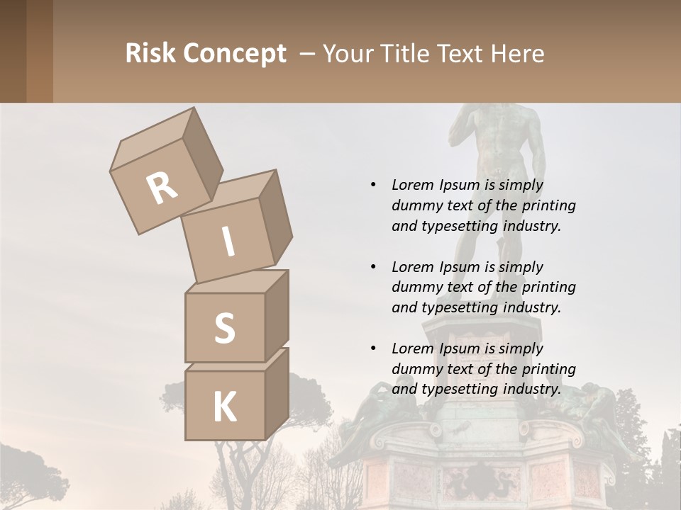 A Statue Of A Man Standing On Top Of A Pedestal PowerPoint Template