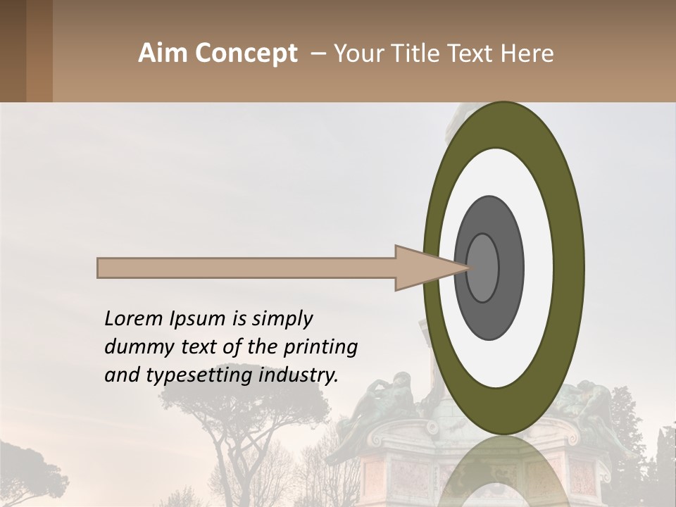 A Statue Of A Man Standing On Top Of A Pedestal PowerPoint Template