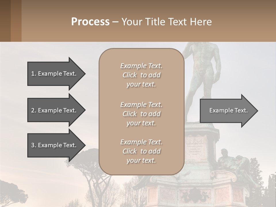 A Statue Of A Man Standing On Top Of A Pedestal PowerPoint Template