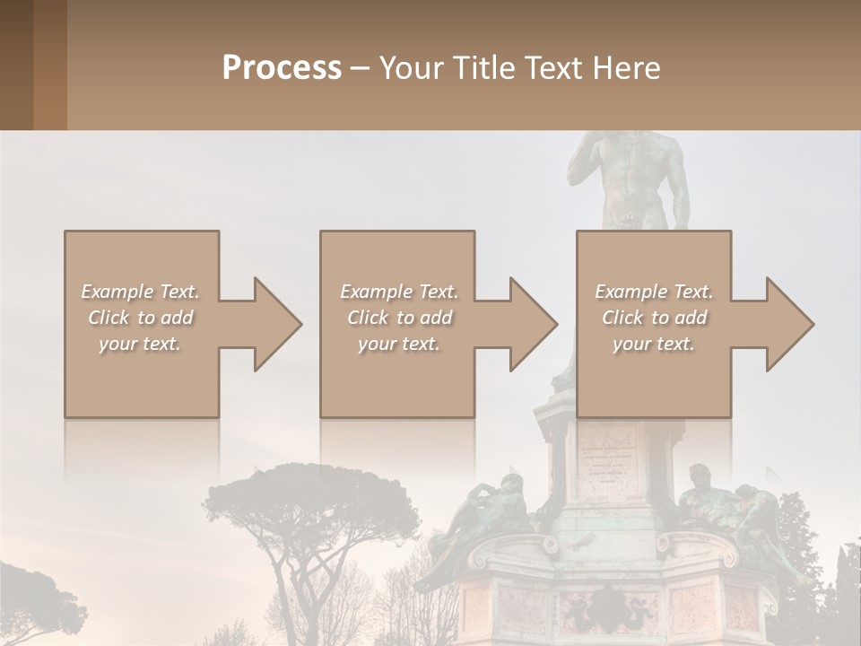 A Statue Of A Man Standing On Top Of A Pedestal PowerPoint Template