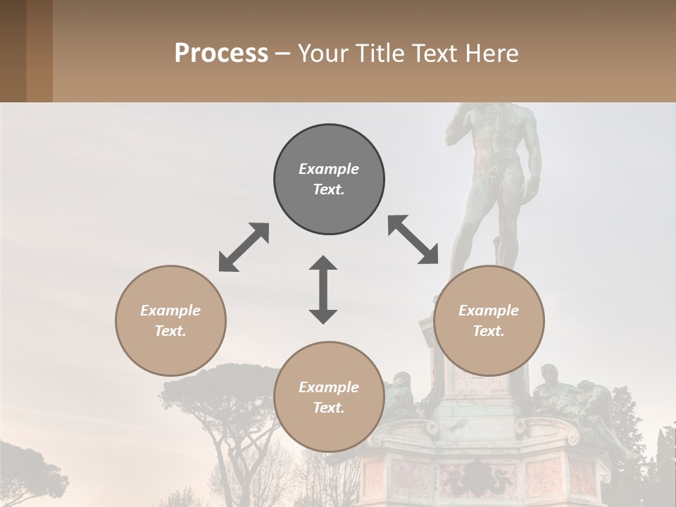 A Statue Of A Man Standing On Top Of A Pedestal PowerPoint Template