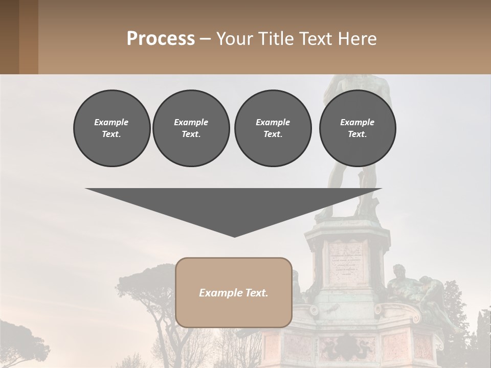 A Statue Of A Man Standing On Top Of A Pedestal PowerPoint Template