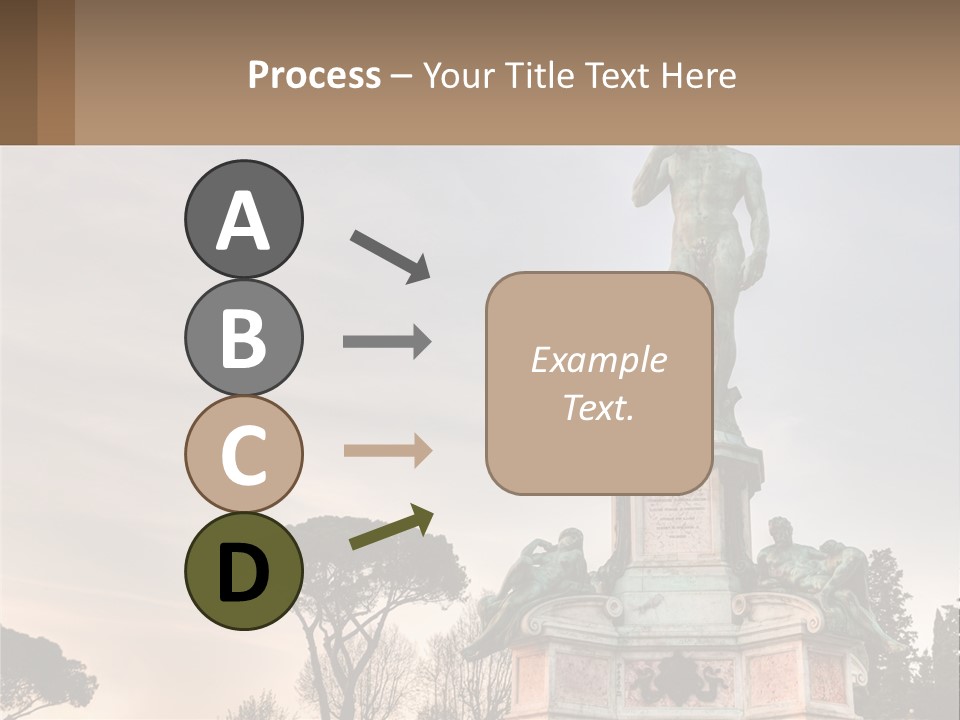 A Statue Of A Man Standing On Top Of A Pedestal PowerPoint Template