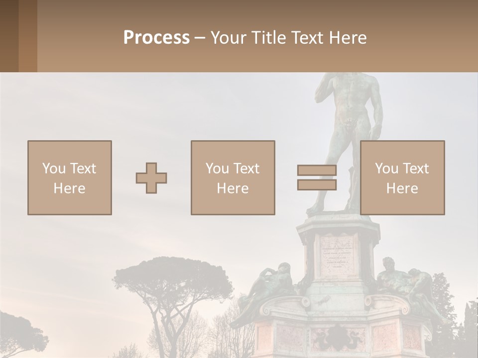 A Statue Of A Man Standing On Top Of A Pedestal PowerPoint Template