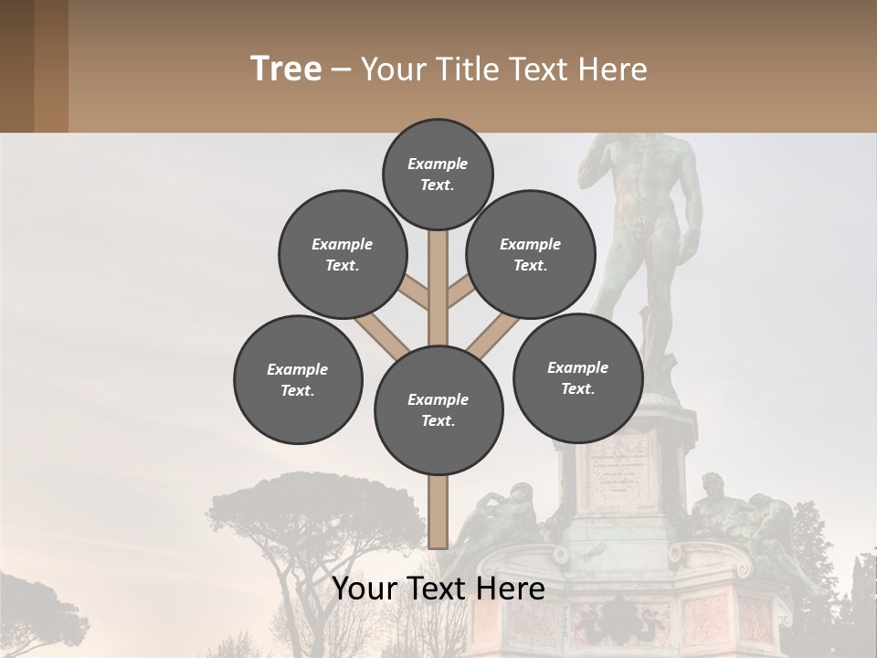 A Statue Of A Man Standing On Top Of A Pedestal PowerPoint Template