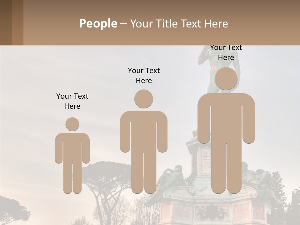 A Statue Of A Man Standing On Top Of A Pedestal PowerPoint Template