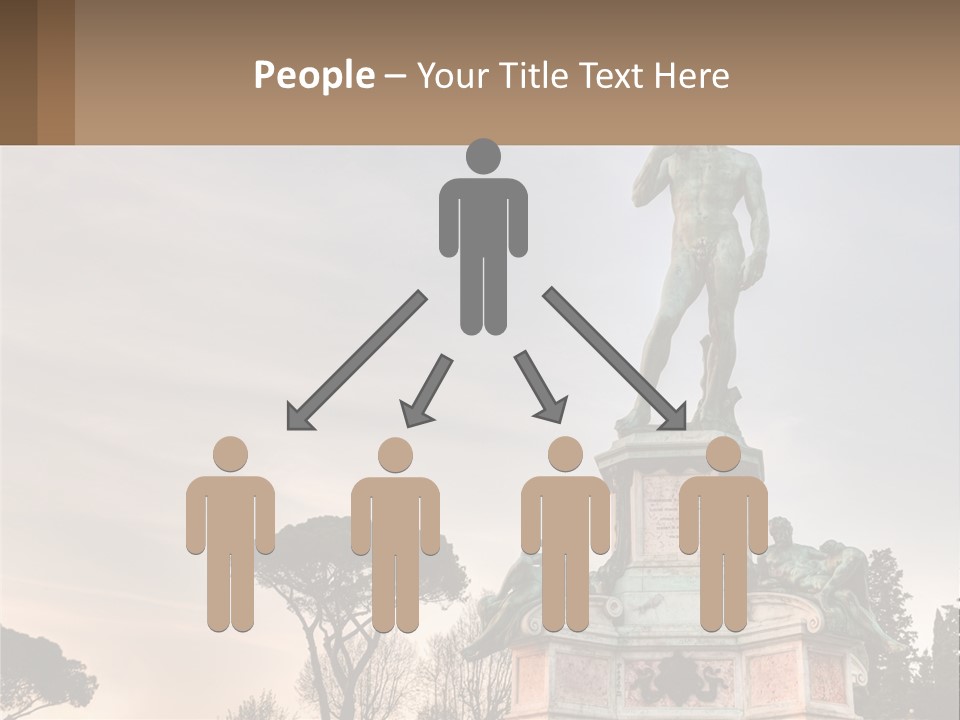 A Statue Of A Man Standing On Top Of A Pedestal PowerPoint Template