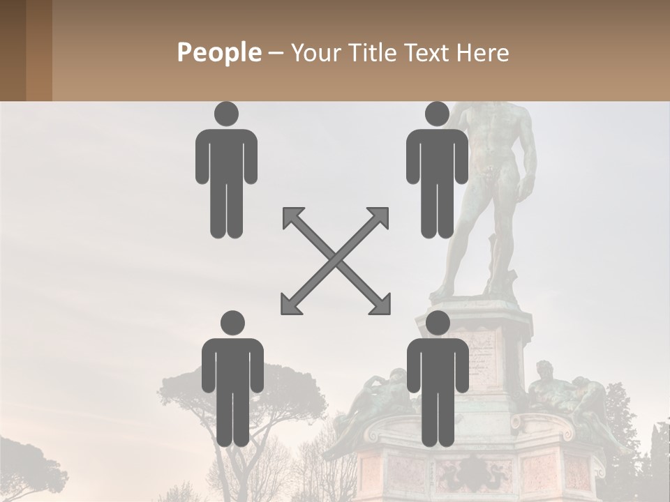 A Statue Of A Man Standing On Top Of A Pedestal PowerPoint Template