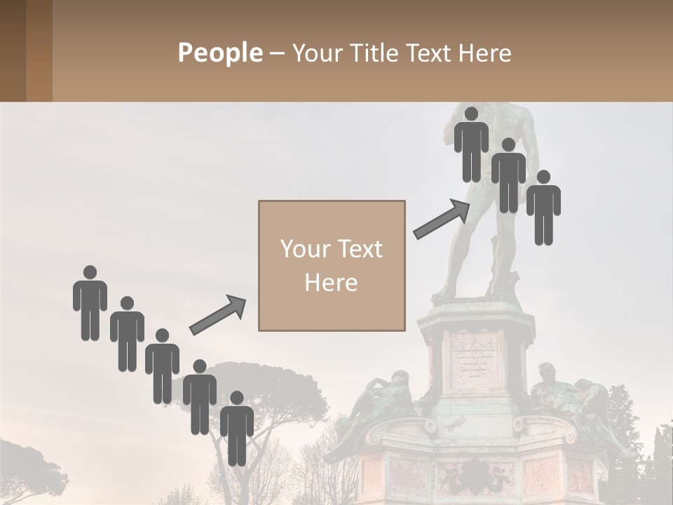 A Statue Of A Man Standing On Top Of A Pedestal PowerPoint Template
