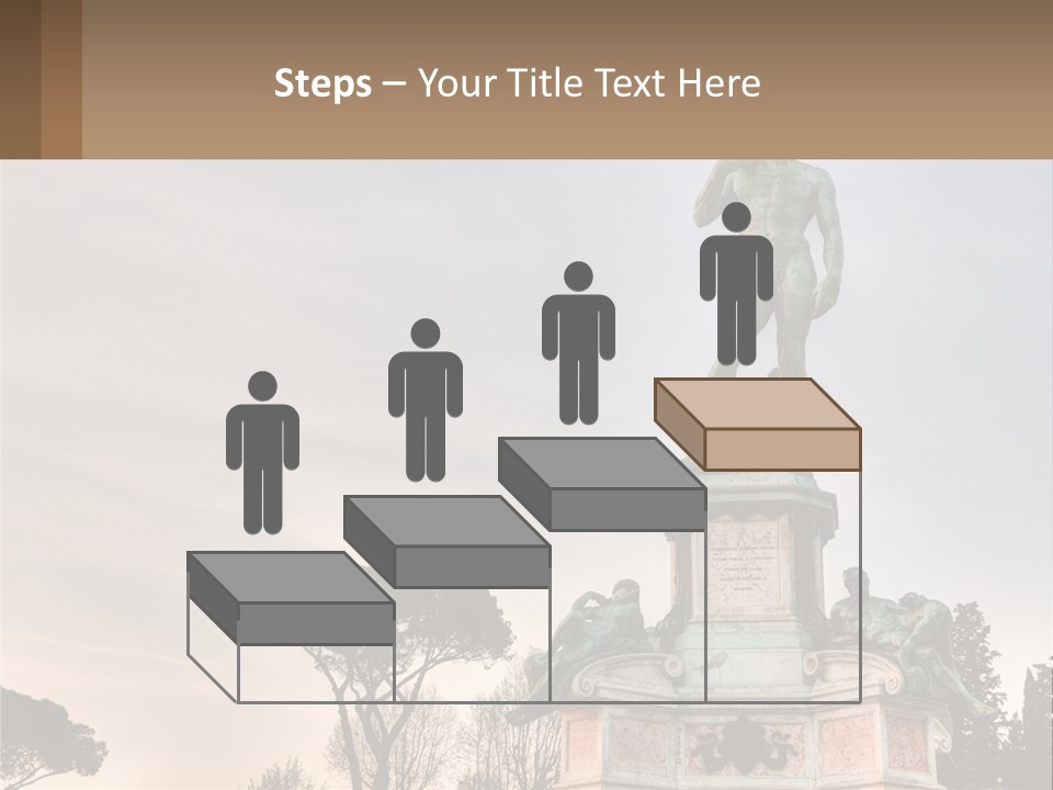 A Statue Of A Man Standing On Top Of A Pedestal PowerPoint Template