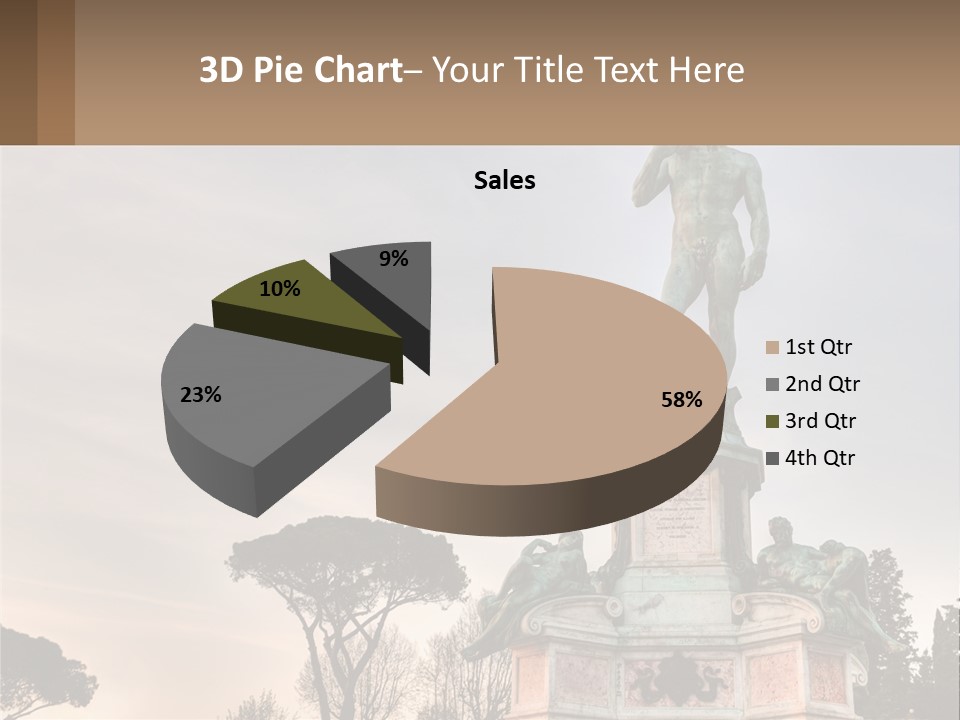 A Statue Of A Man Standing On Top Of A Pedestal PowerPoint Template