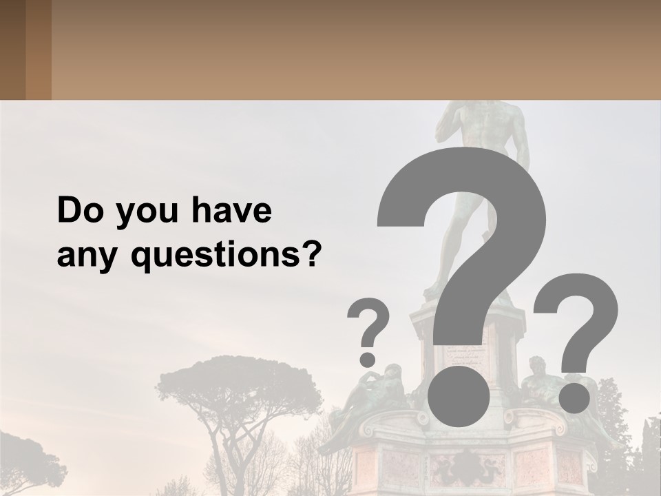 A Statue Of A Man Standing On Top Of A Pedestal PowerPoint Template